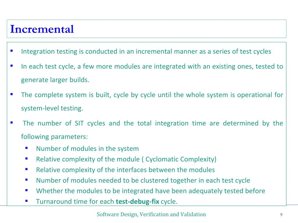 incremental