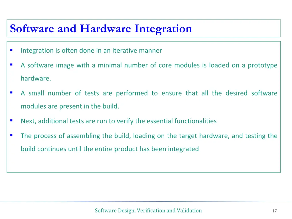 software and hardware integration