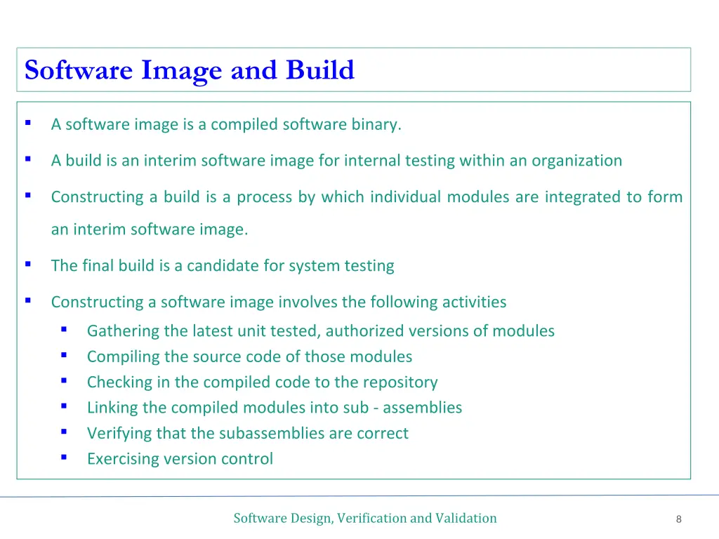 software image and build