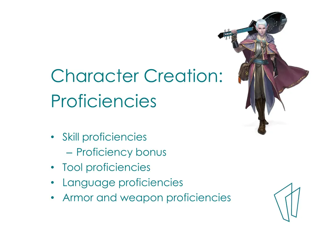 character creation proficiencies