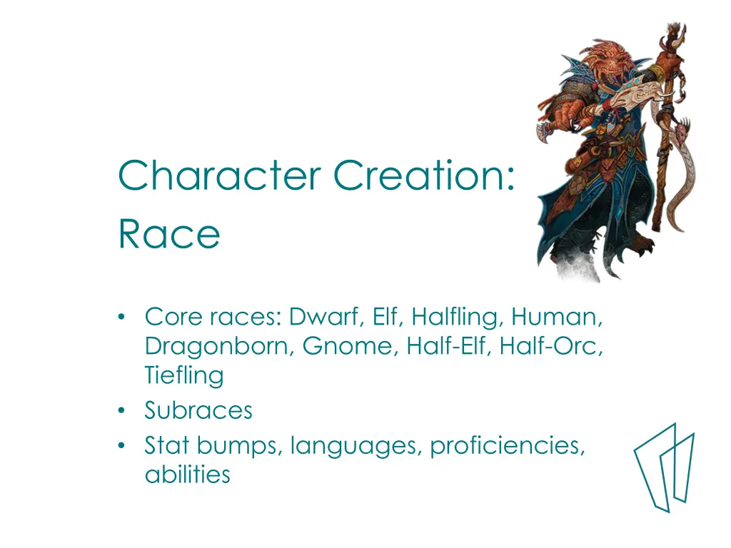 character creation race