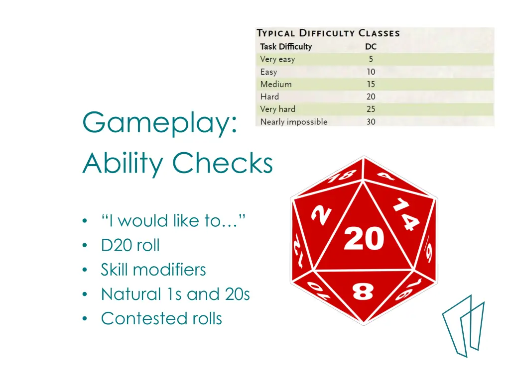 gameplay ability checks