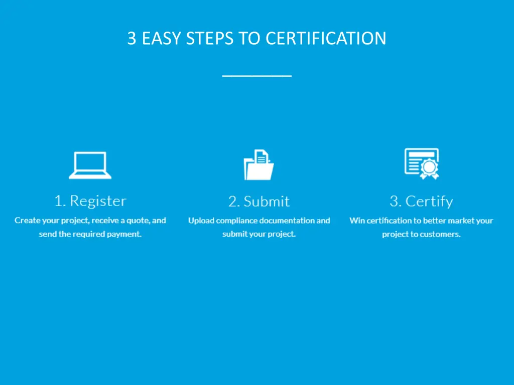 3 easy steps to certification