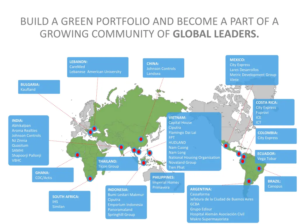 build a green portfolio and become a part