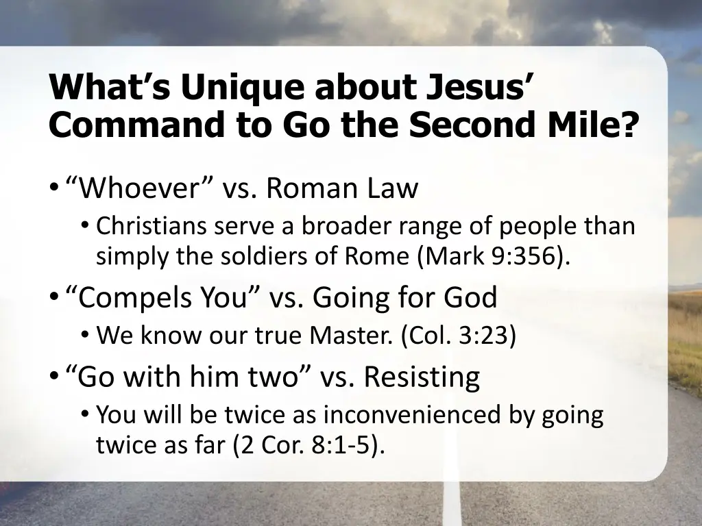 what s unique about jesus command