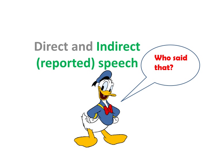 direct and indirect reported speech