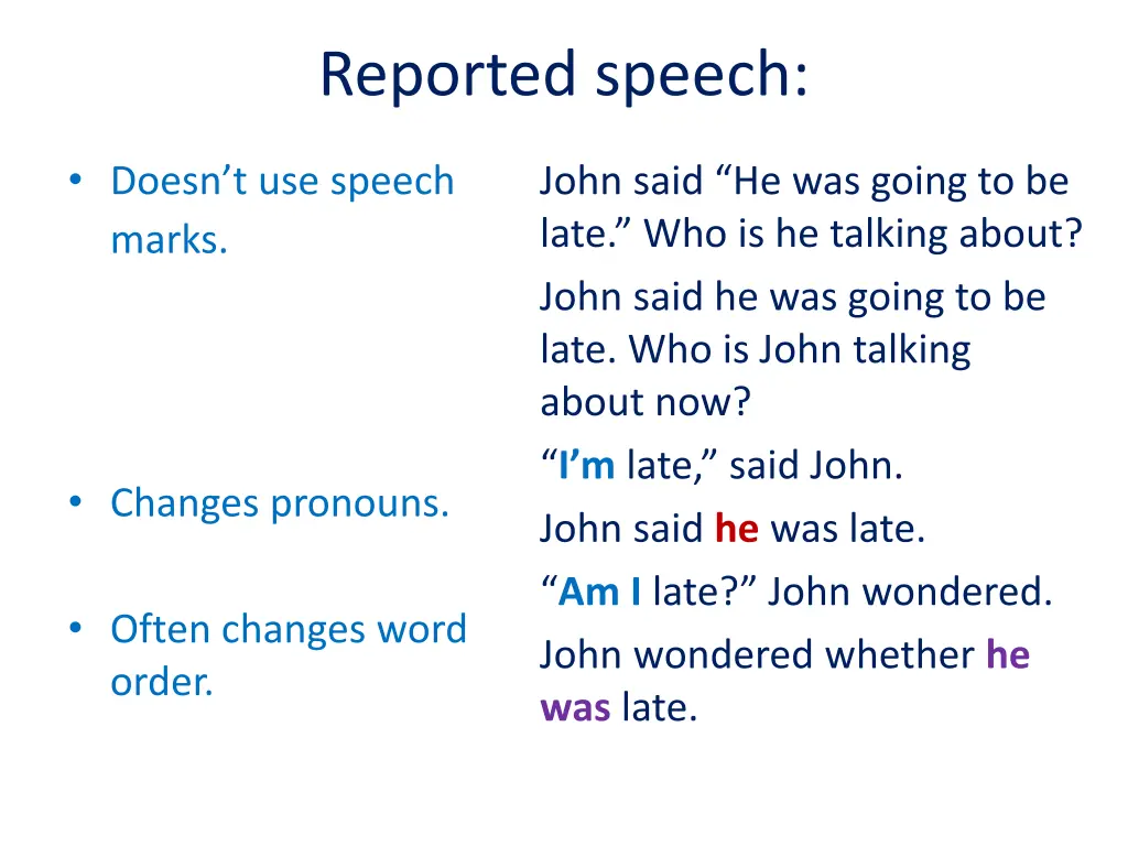 reported speech 1