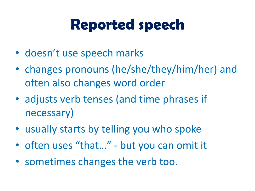 reported speech