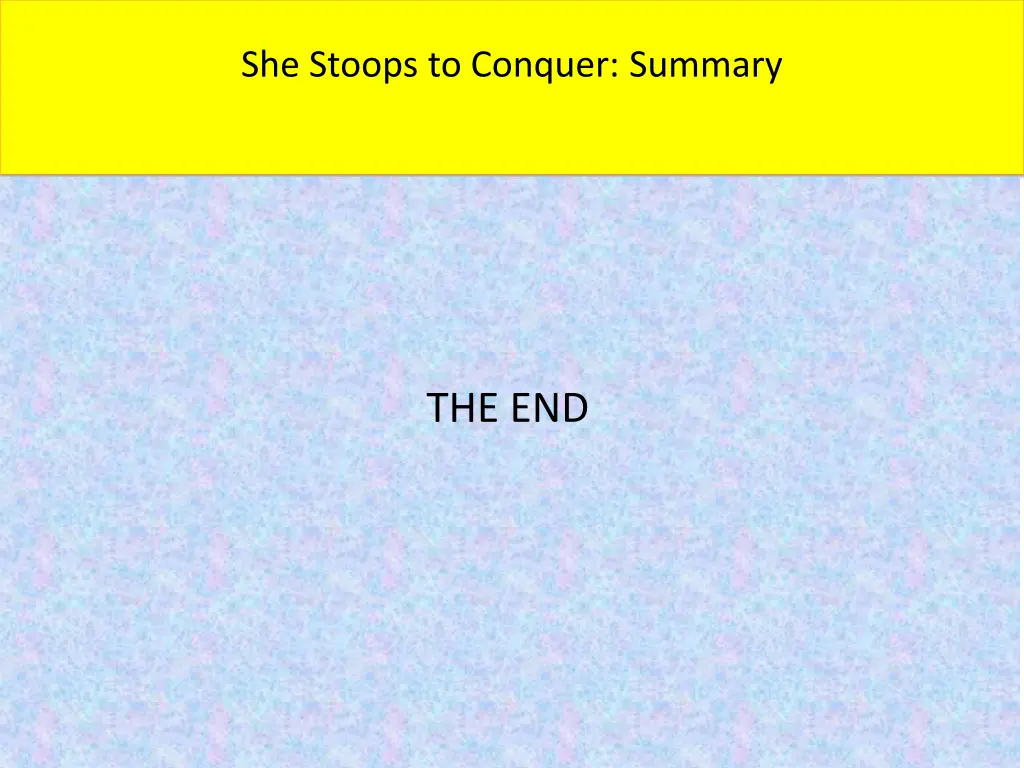 she stoops to conquer summary