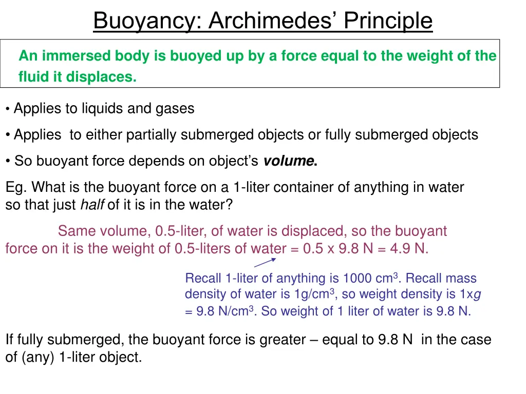 buoyancy archimedes principle