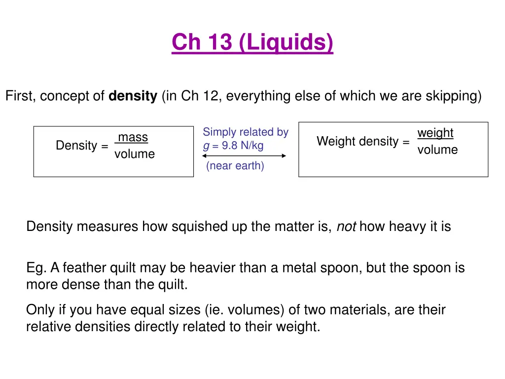 ch 13 liquids