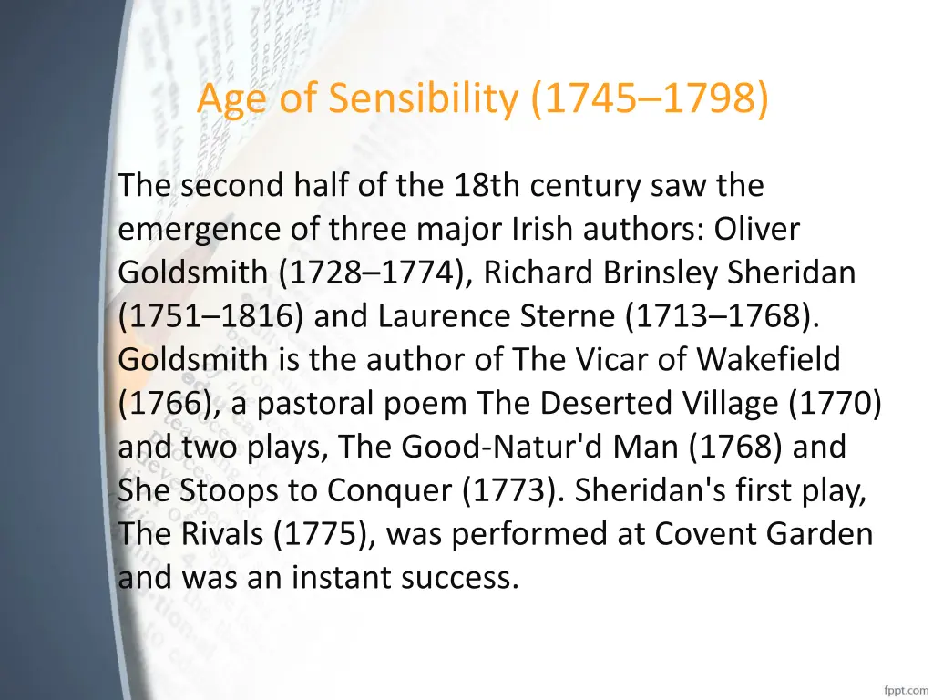 age of sensibility 1745 1798 1