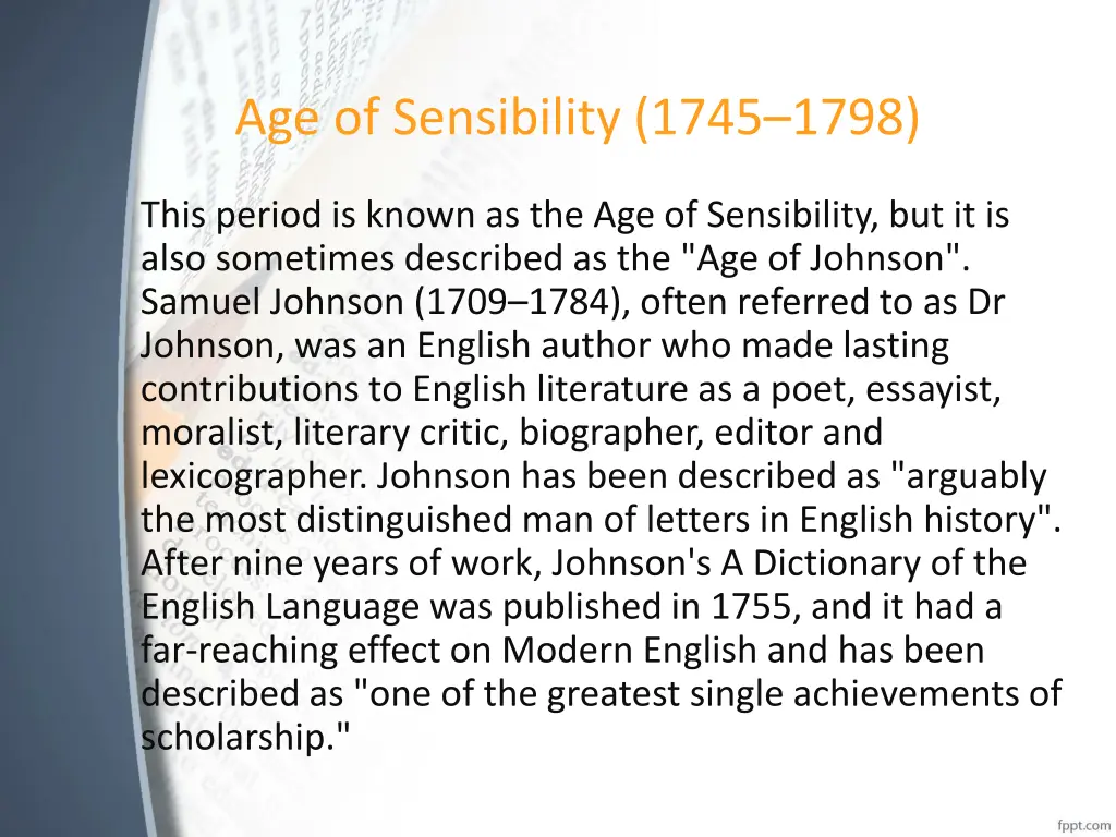 age of sensibility 1745 1798