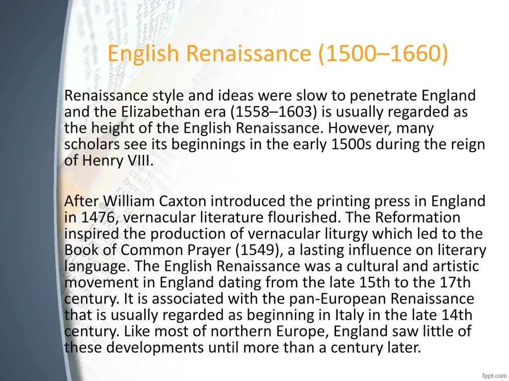 english renaissance 1500 1660