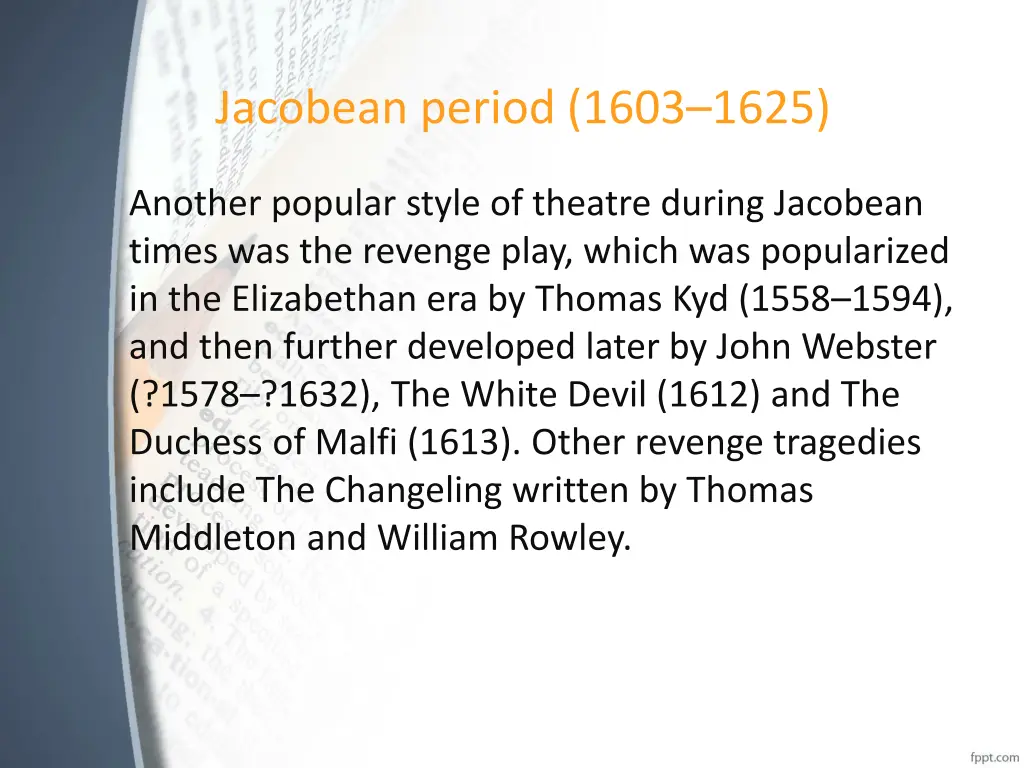 jacobean period 1603 1625 2