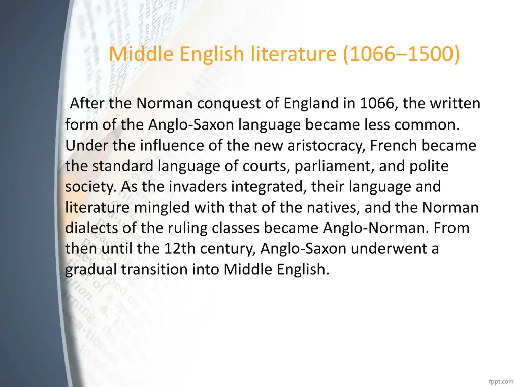 middle english literature 1066 1500