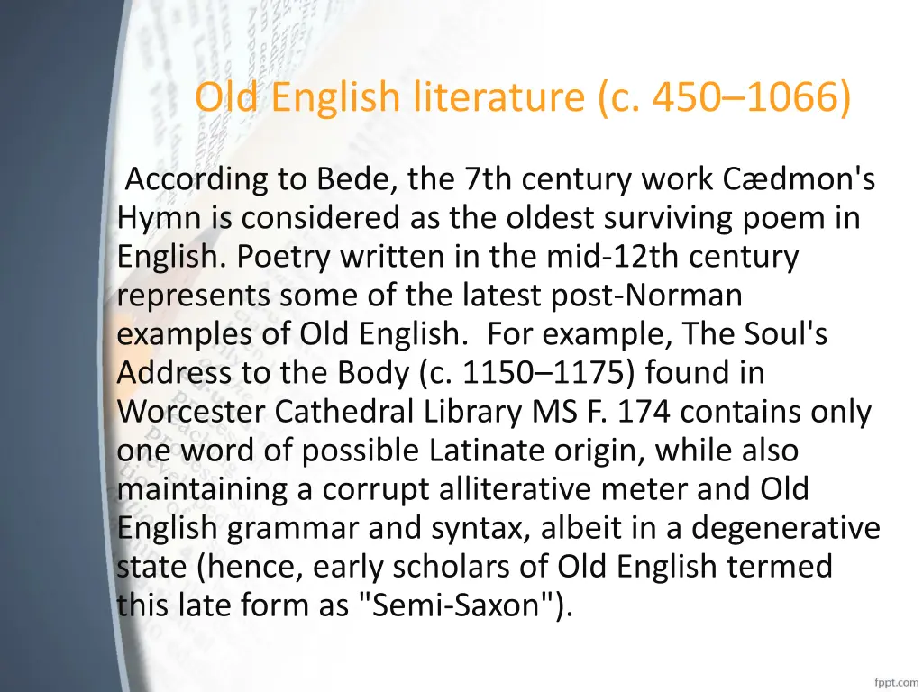 old english literature c 450 1066 2