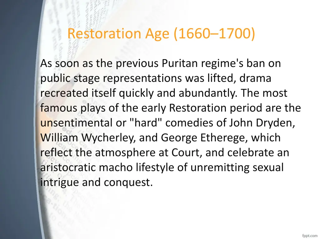 restoration age 1660 1700 3