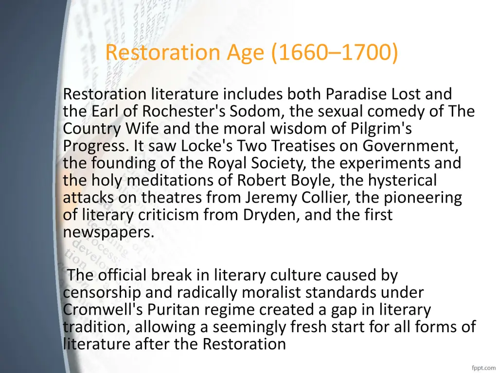 restoration age 1660 1700