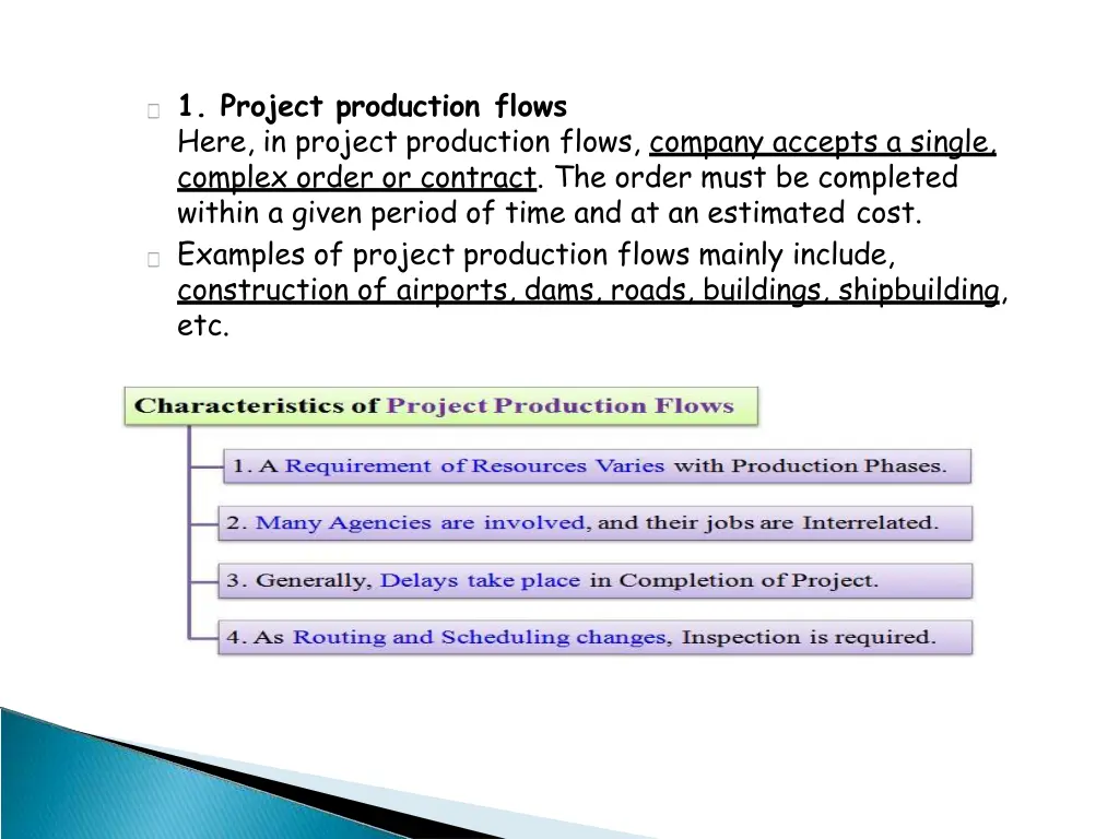 1 project production flows here in project