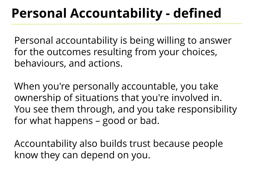 personal accountability defined