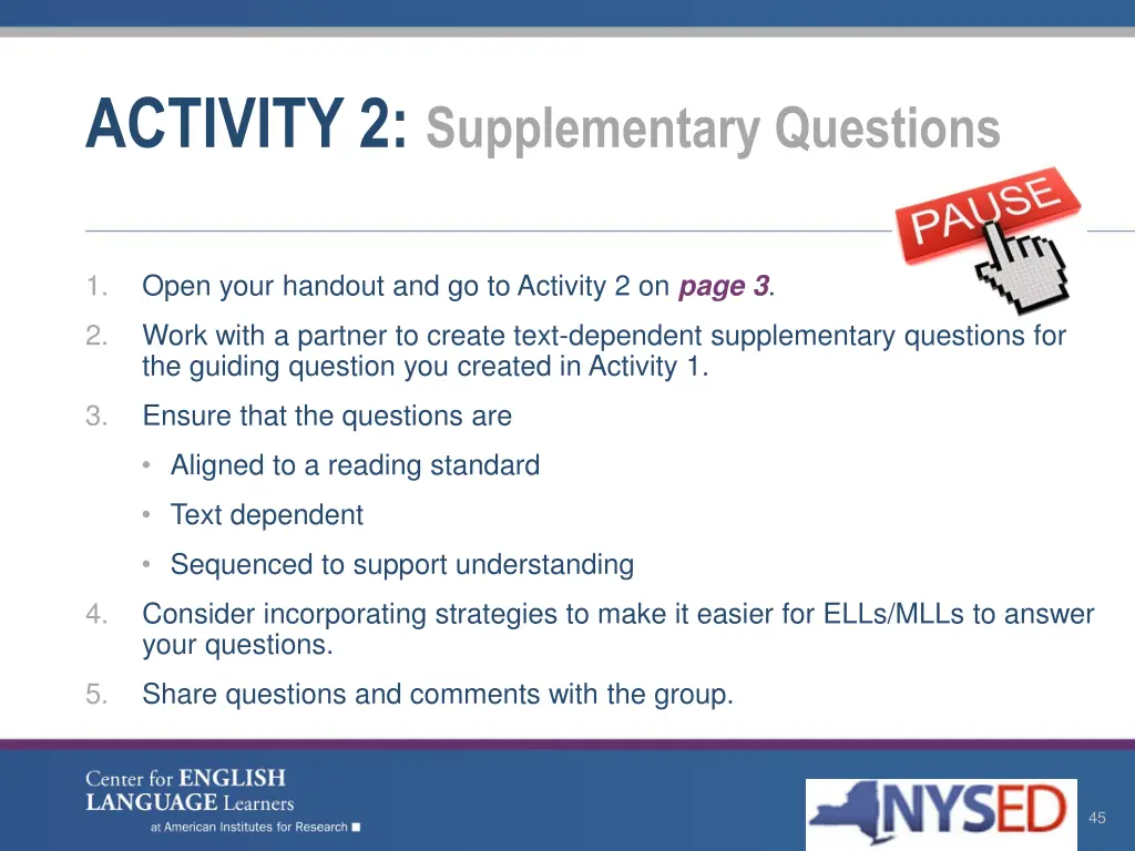 activity 2 supplementary questions