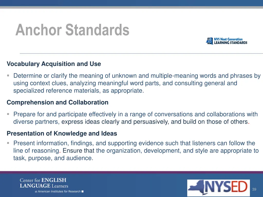 anchor standards 1