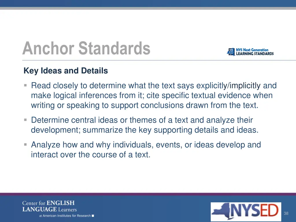 anchor standards