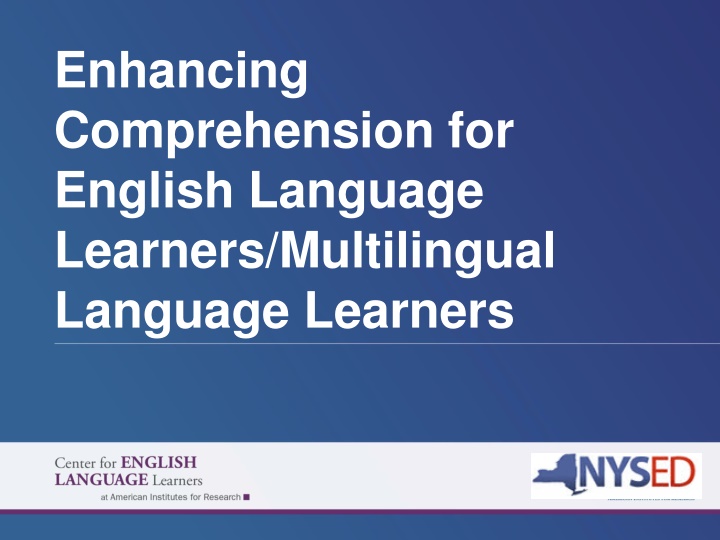 enhancing comprehension for english language