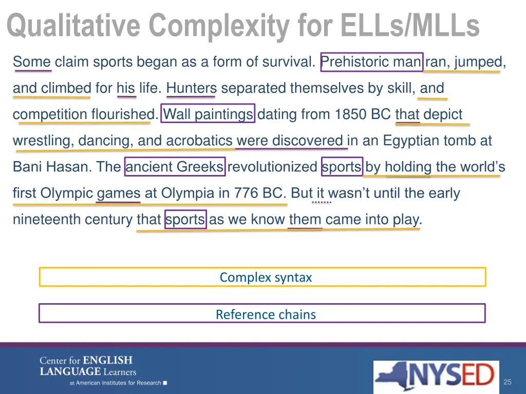 qualitative complexity for ells mlls 1