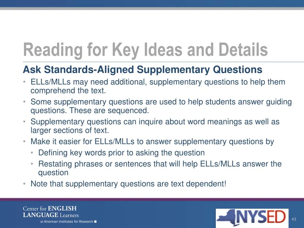 reading for key ideas and details ask standards