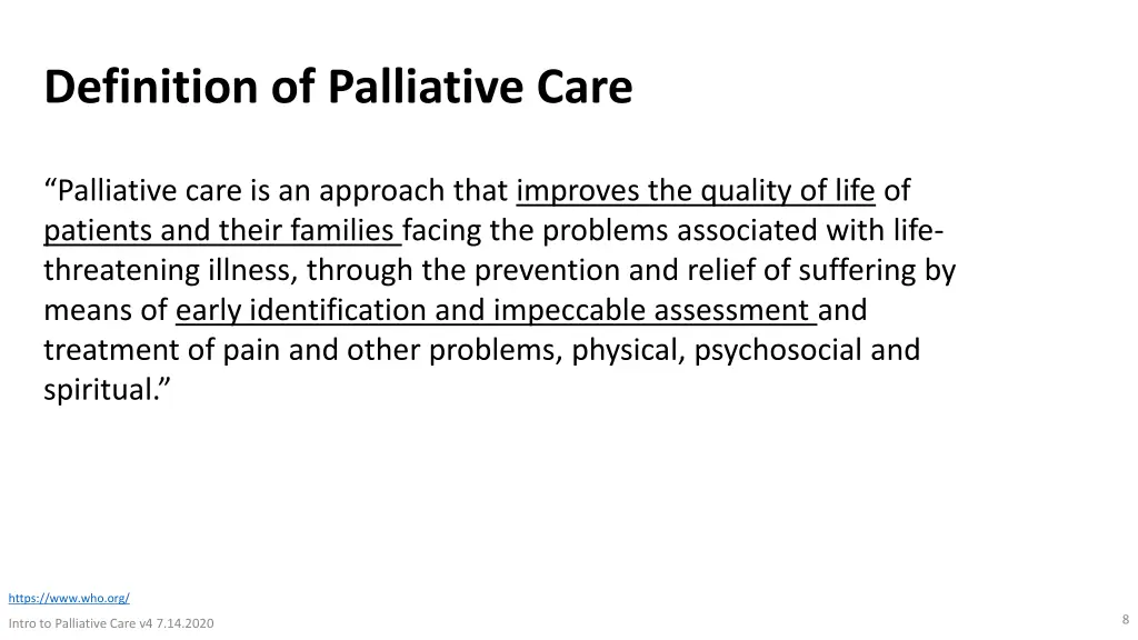 definition of palliative care