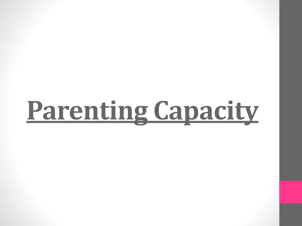 parenting capacity