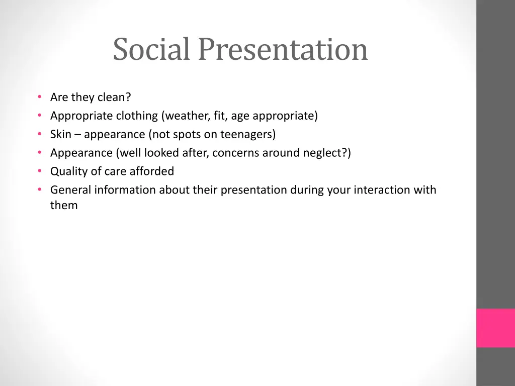 social presentation 1