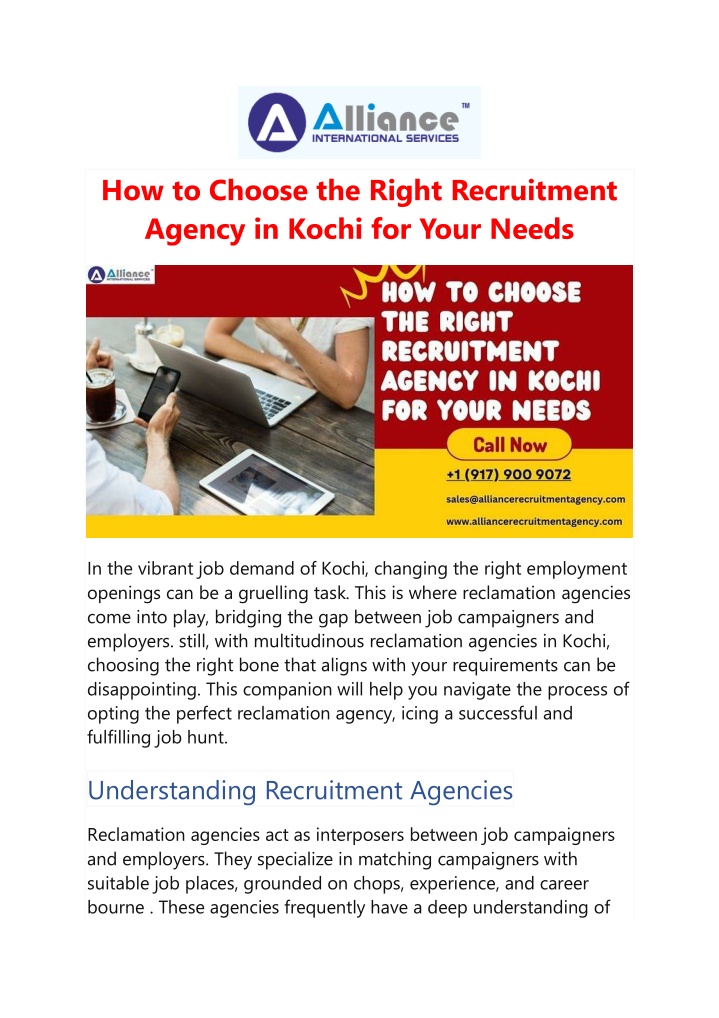 how to choose the right recruitment agency