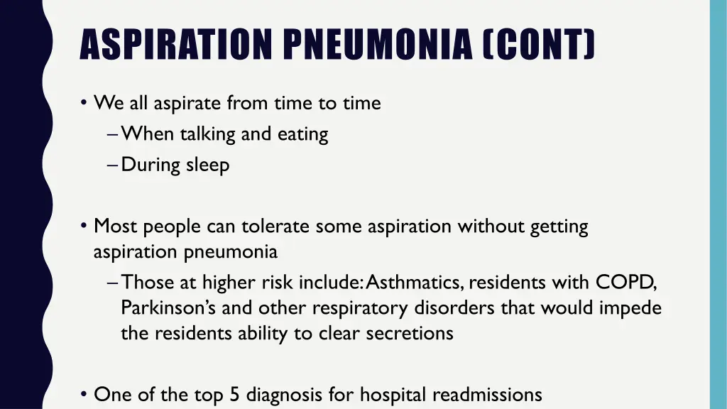 aspiration pneumonia cont