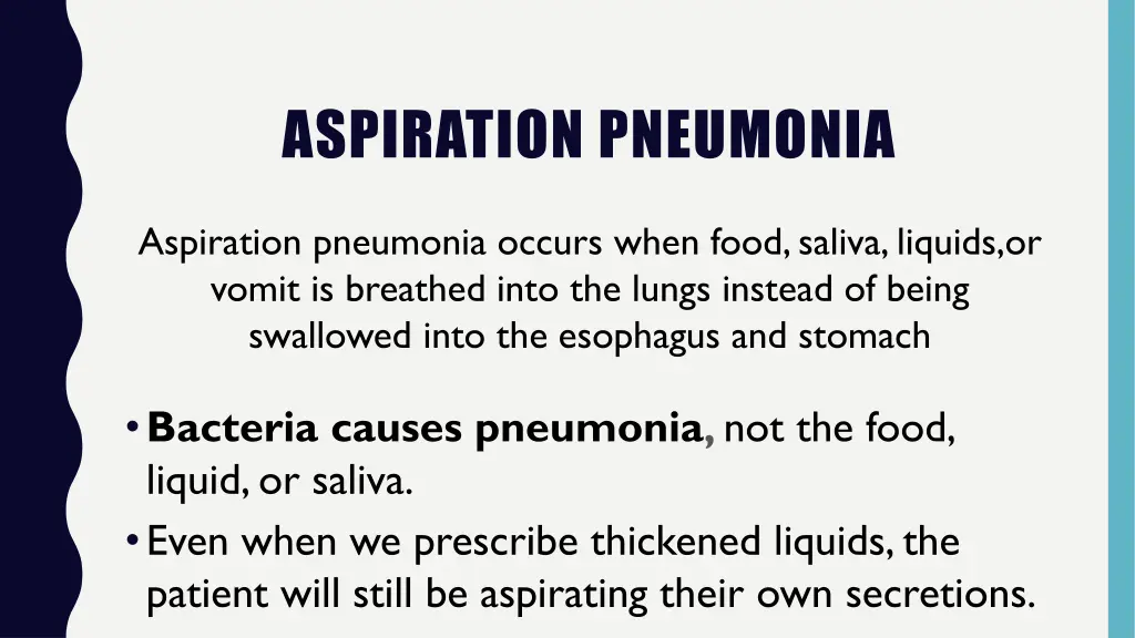 aspiration pneumonia