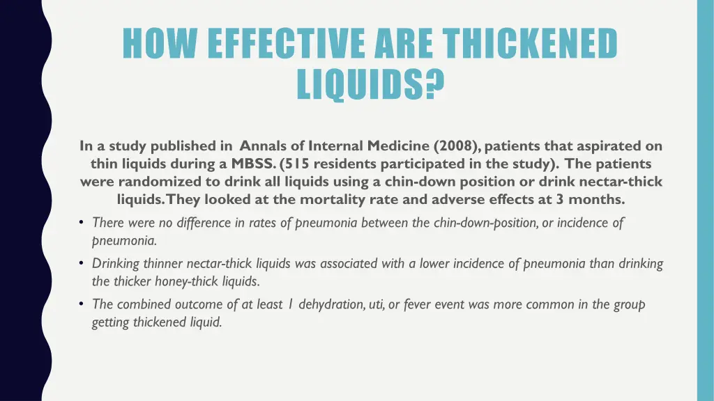 how effective are thickened liquids