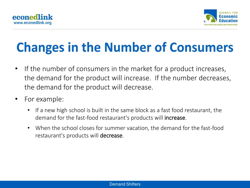 if the number of consumers in the market