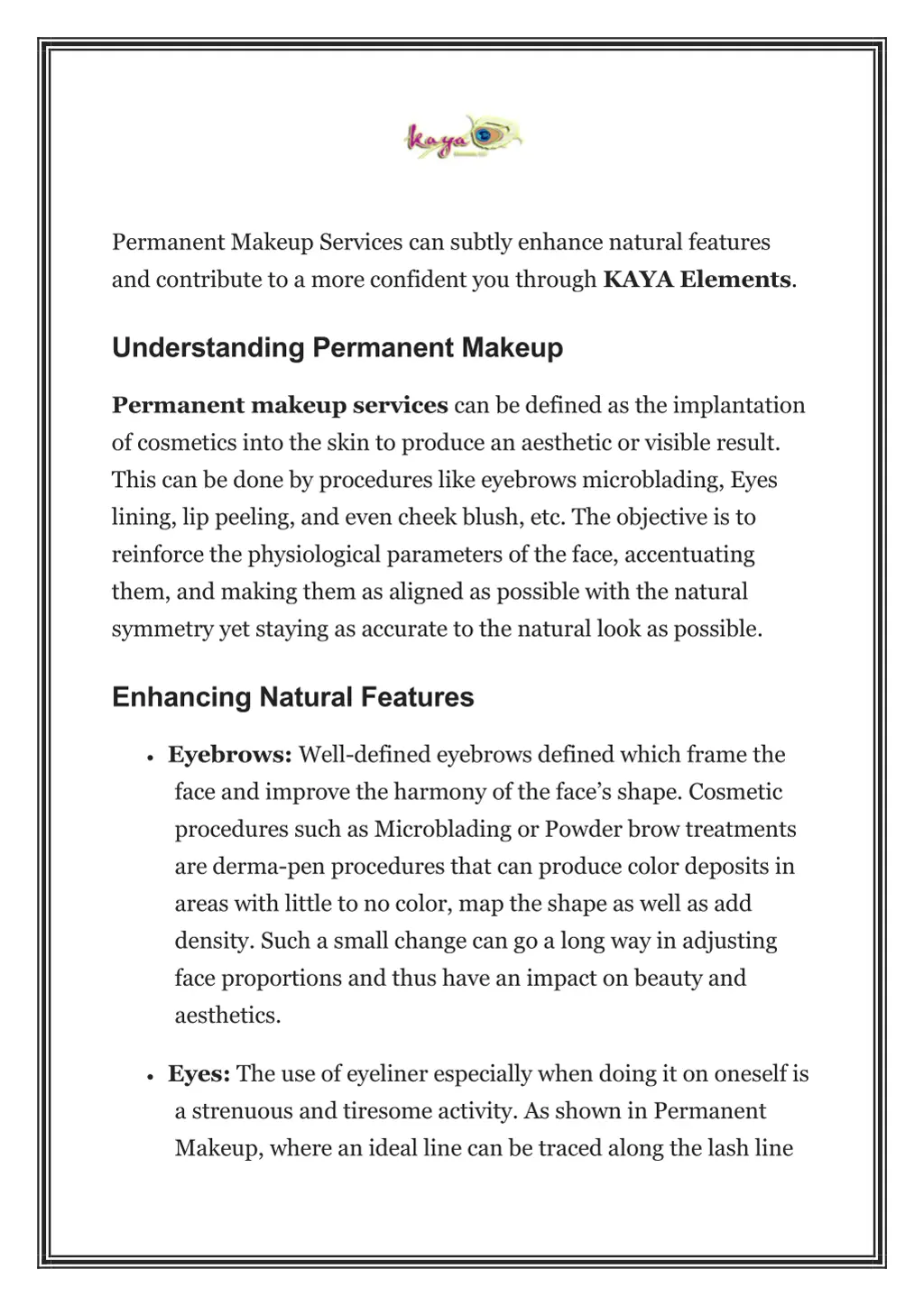 permanent makeup services can subtly enhance