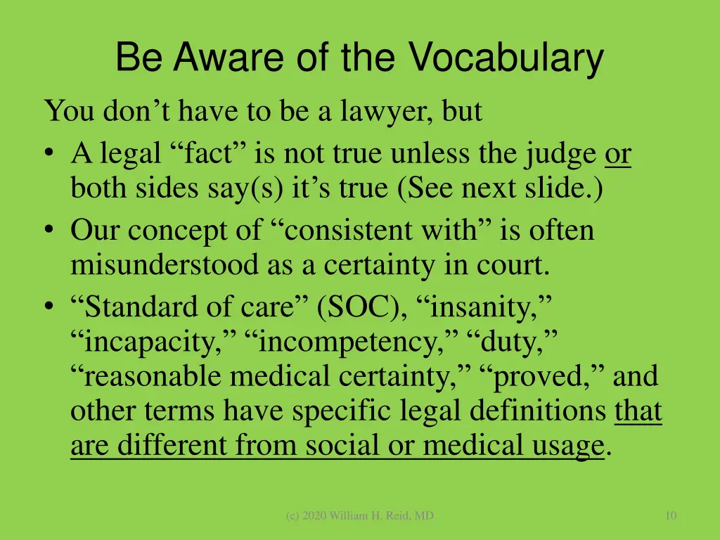 be aware of the vocabulary you don t have