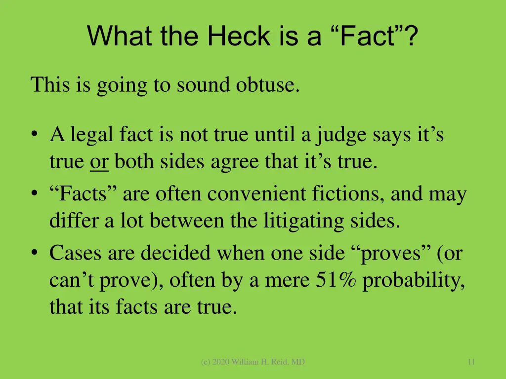 what the heck is a fact