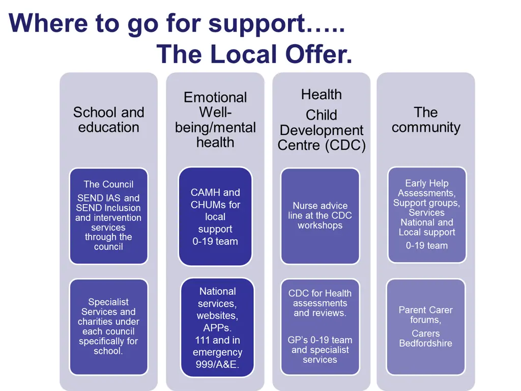 where to go for support the local offer