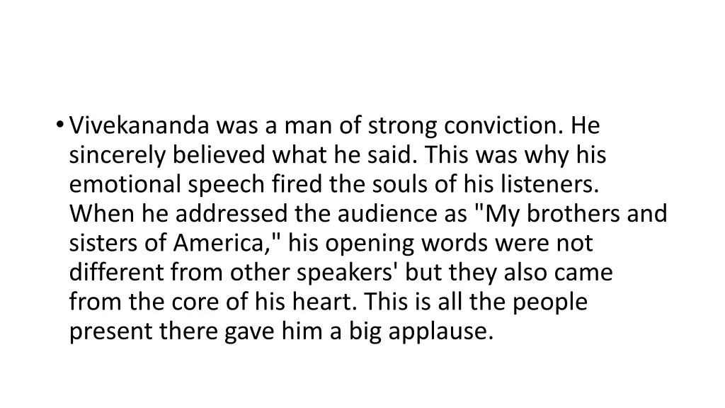 vivekananda was a man of strong conviction