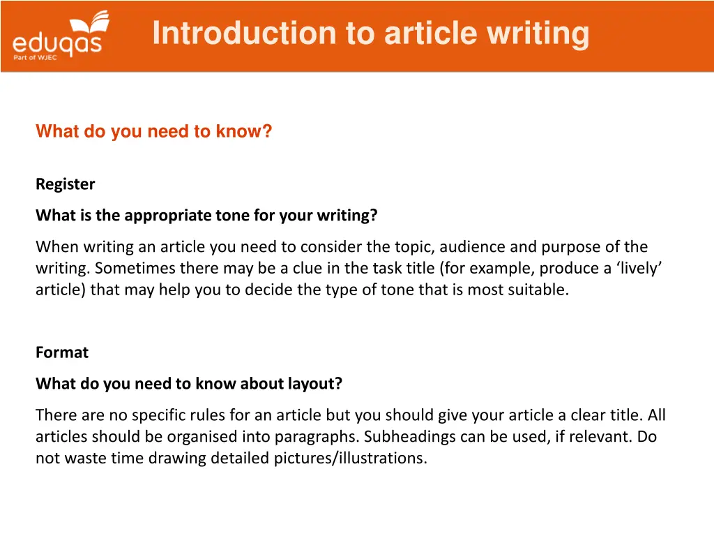 introduction to article writing 1