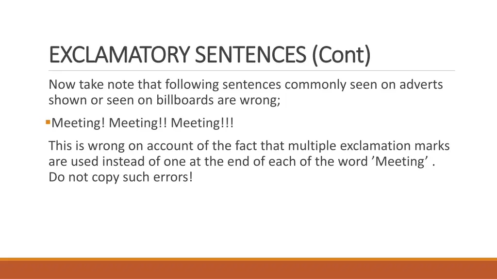 exclamatory sentences exclamatory sentences cont