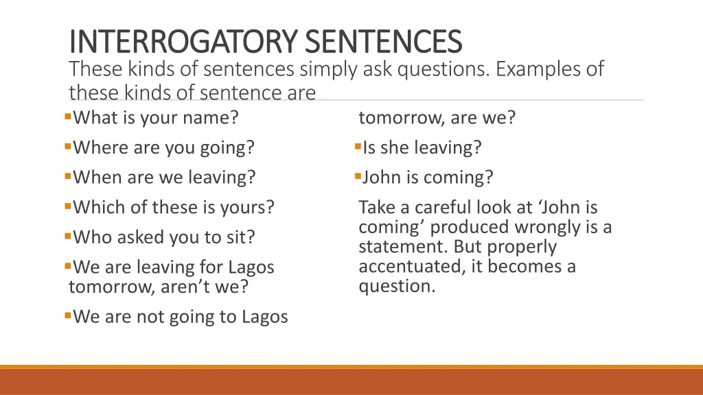 interrogatory sentences interrogatory sentences