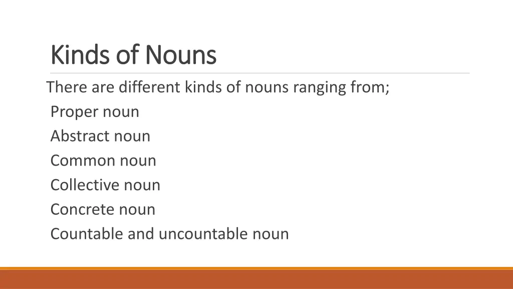 kinds of nouns kinds of nouns there are different