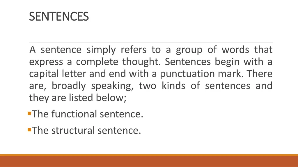 sentences sentences