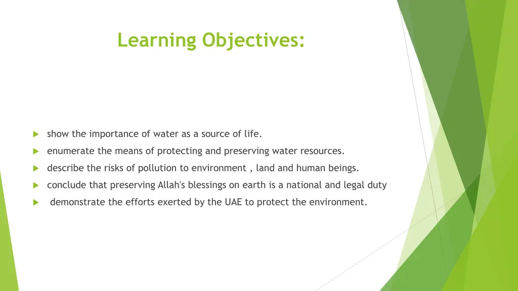 learning objectives